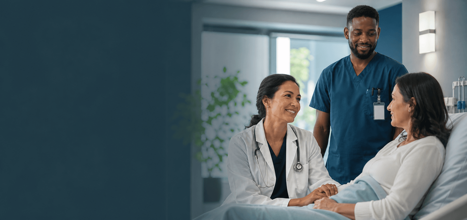 Healthcare professionals providing compassionate patient care